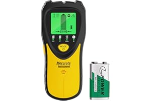 Mecurate 5-in-1 Stud Finder Wall Scanner with LCD Display – Detects Studs, Metal, Live Wires Behind Drywall – Ideal for TV Mo