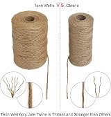Tenn Well Natural Jute Twine 100m 2.3mm 6 Ply Brown Garden Crafts Gift Wrap view 4