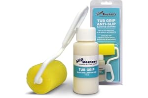 SLIP DOCTORS SlipDoctors Tub Grip Anti-Slip Bath & Shower Floor Solution – Fixes Slippery Fiberglass & Acrylic Bathtub or Showers – Clear Non-Slip Textured Coating