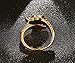 HIJONES Men's Stainless Steel Gold Double Head Skull Snake Biker Ring Size 10