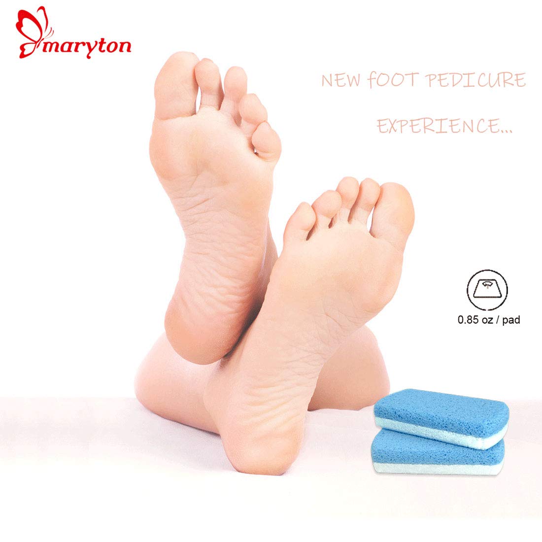 Glass Pumice Stone for Feet, Callus Remover and Foot scrubber & Pedicure Exfoliator Tool Pack of 2: Beauty