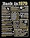 Geefuun 40th Birthday Gift Card Party Decorations - 1979 Sign Wedding Anniversary 40 Year Old Poster for Women Men, with Gold Frame