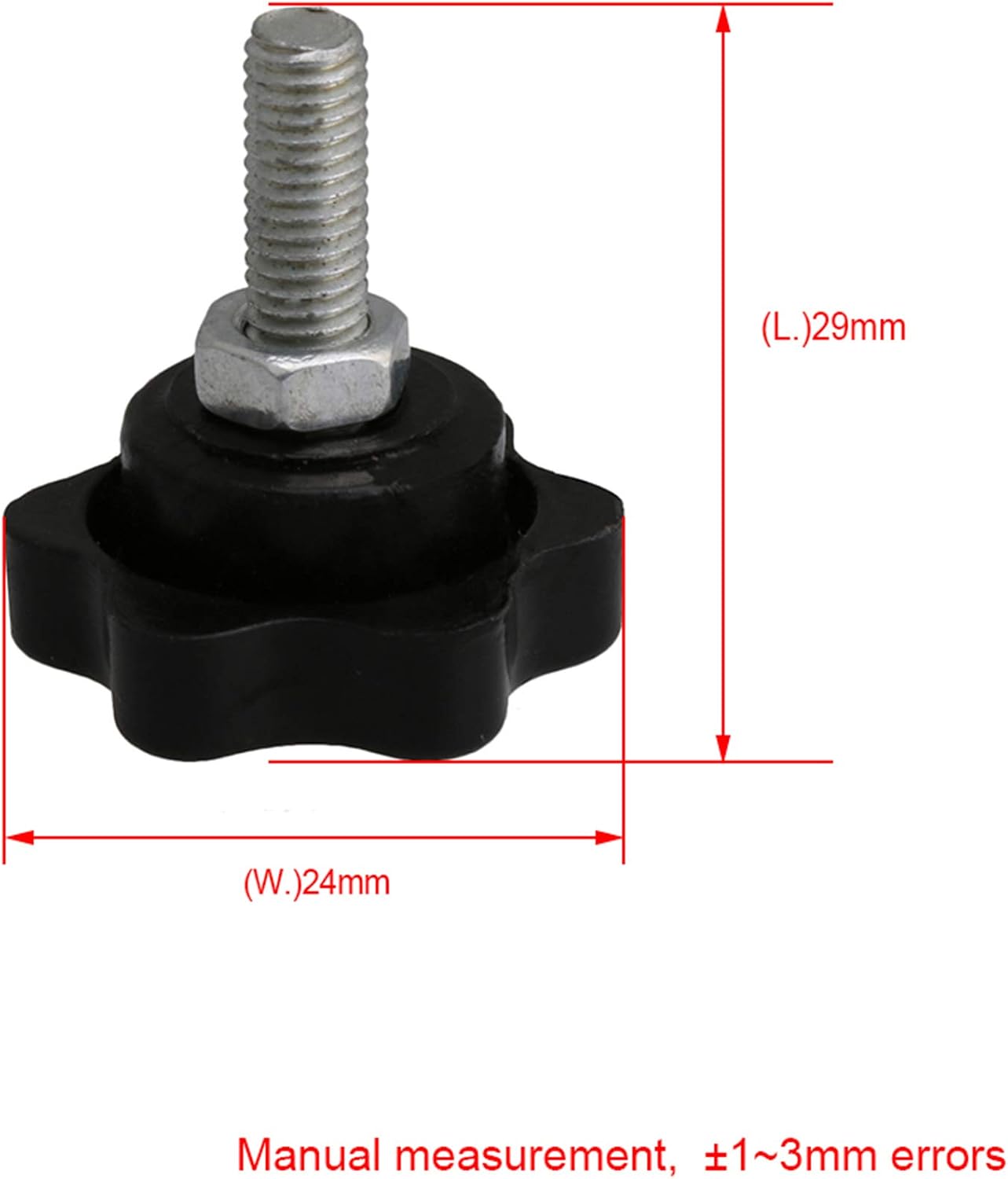Mxfans Black Plastic Metal Mounting Screw for Music Stand Handle Replacement Parts M5x16 - Image 5