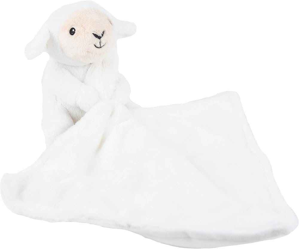 Webbox Layla the Cuddle Lamb Soft Blanket Toy for Dogs Puppies Crinkle Squeaker