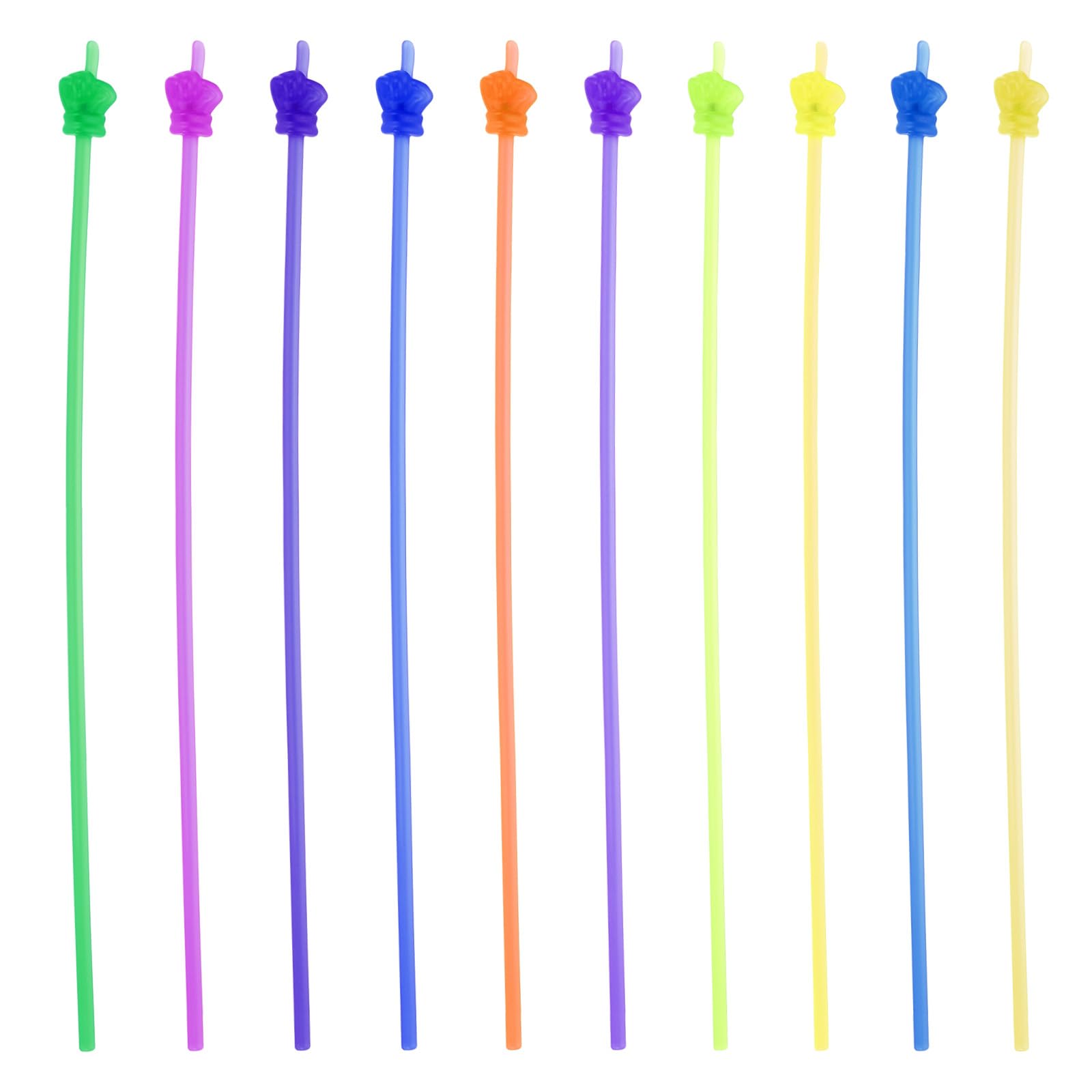 PATIKIL Teachers Pointer Stick, 10 Pcs Clear Classroom WhiteBoard Teacher Hand Finger Mini Pointer for Presentation Speaker Guide Coach, 10 Colors Style 1