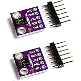 hiBCTR MAX30102 Heart Rate and SpO2 Sensor Breakout Board | Dual-wavelength optical sensing, I2C interface, 3.3V logic, for Arduino, ESP32, STM32, wearables