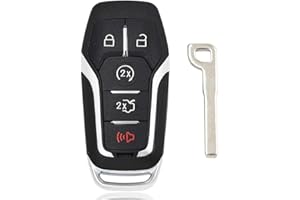 DLOJOY Keyless Entry Remote Smart Key Fob Shell Case Button Pad Cover for Ford Fusion Mustang Explorer Lincoln MKZ MKC 2013-2017