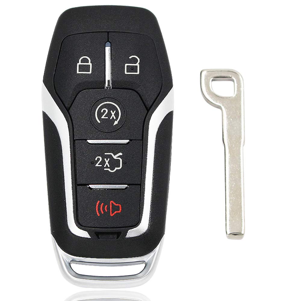 Photo 1 of Keyless Entry Remote Smart Key Fob Shell Case Button Pad Cover for Ford Fusion Mustang Explorer Lincoln MKZ MKC 2013-2017