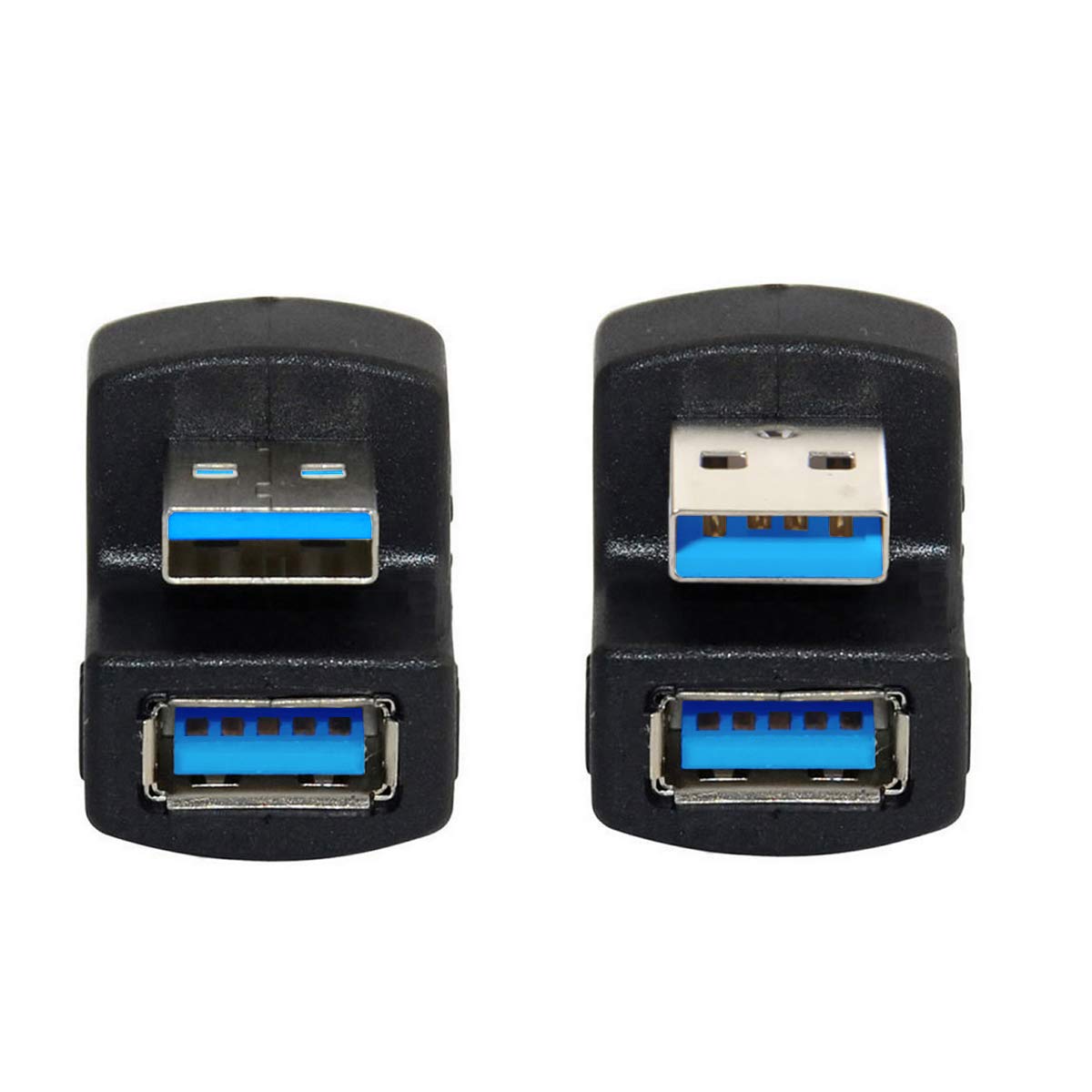 CY Cable 2pcs/set Up Down Angled USB 3.0 Adapter A Male to Female Extension 180 Degree 5Gbps