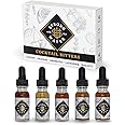 Strongwater Cocktail Bitters Sampler - 5 Cocktail Bitters Set Makes 40 Cocktails - Bitters Variety Pack with Cherry, Orange,