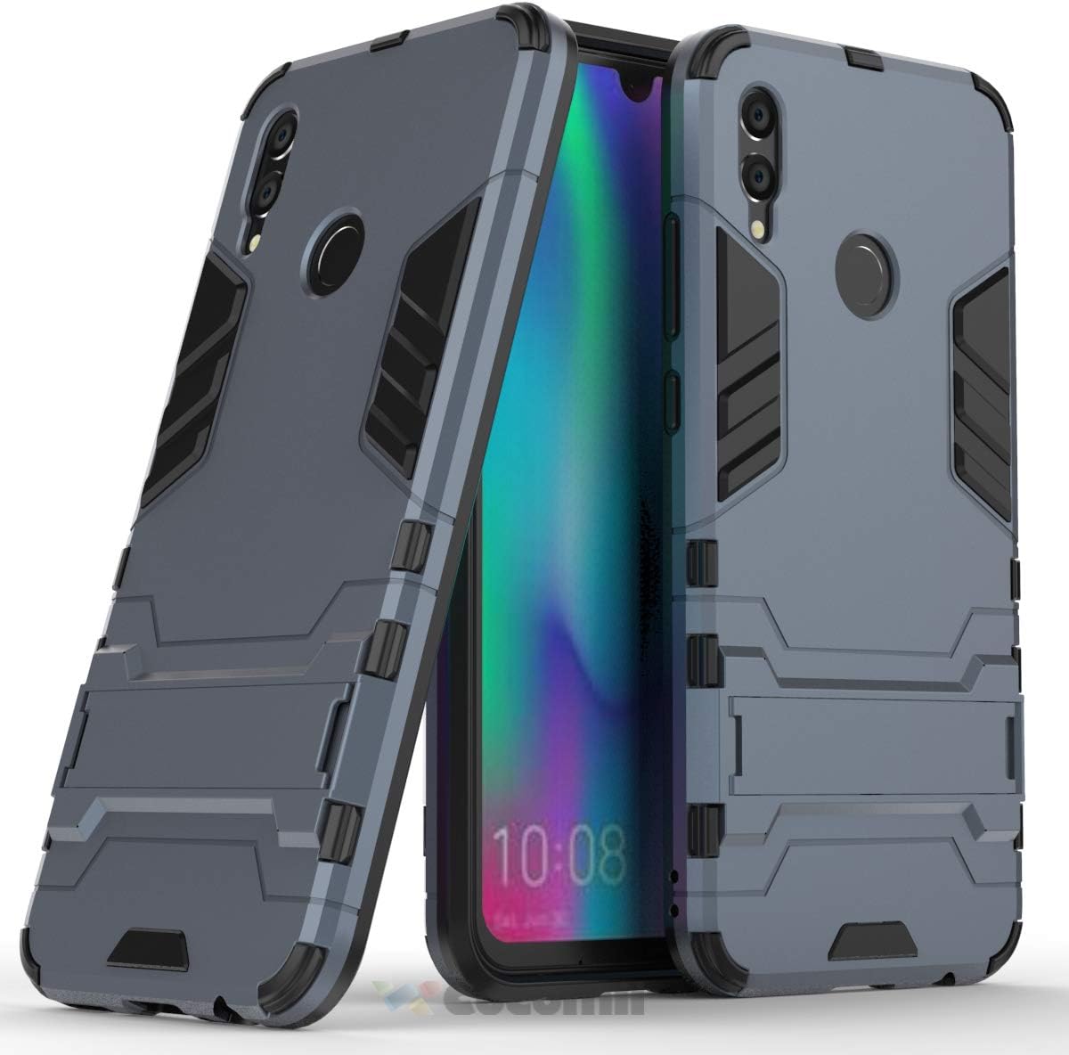 Cocomii Iron Man Armor Huawei Honor 10 lite/P Smart 2019 Case, Slim Thin Matte Vertical & Horizontal Kickstand Drop Protection Bumper Cover Compatible with Huawei Honor 10 lite/P Smart 2019 (Black)