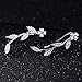 Ear Crawler Earrings Hypoallergenic Ear Climber Wrap Earrings CZ Small Leaf …