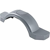Fulton Trailer Fenders Plastic Fender, 14-Inch Tire Size, Silver