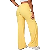 ABOCIW Womens Straight Leg Leggings Bottoms High Waist Gym Workout Leggings No Front Seam Wide Leg Yoga Pants