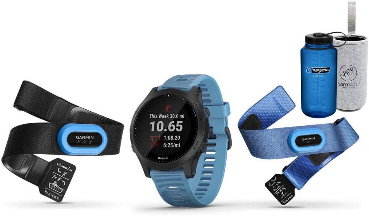 Nortwill - Garmin Forerunner 945 Bundle, Premium GPS Running/Triathlon Smartwatch with Music