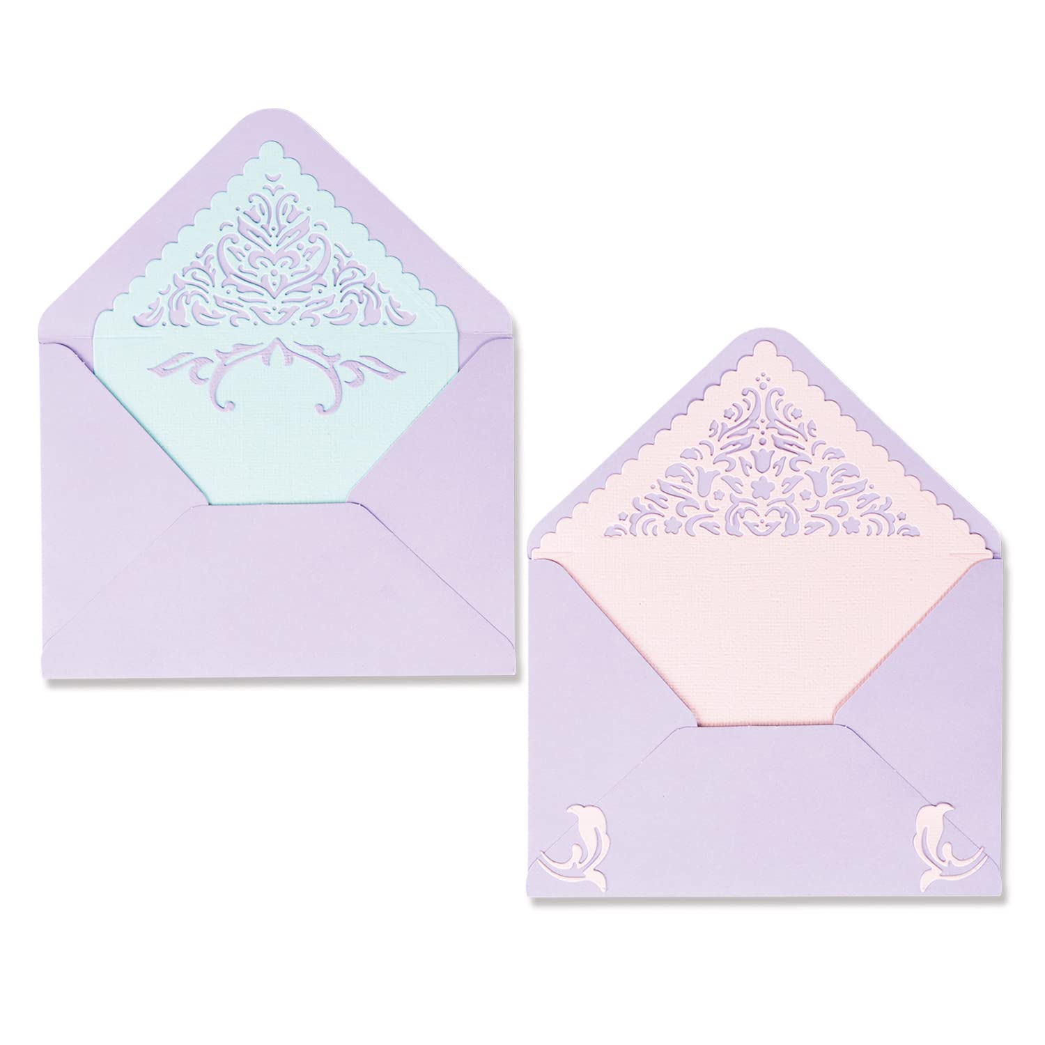 Sizzix Thinlits Die Set 9PK Lace Envelope Liners by Lisa Jones | 665890 |Chapter 2 2022, Multicolor, One Size