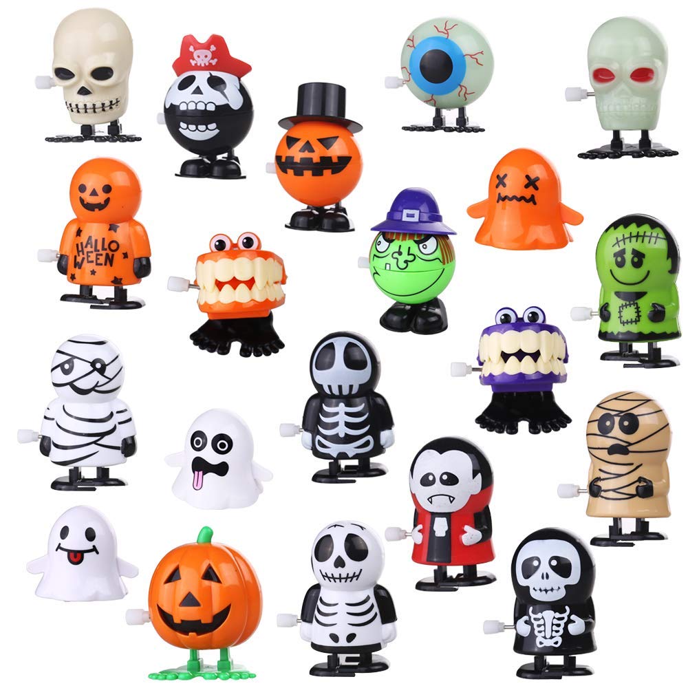 CCINEE 20 Packs Halloween Wind Up Toys Assorted Clockwork Toys for Goody Bag Filler