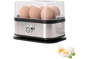 Egg Cooker Electric, Rapid Egg Boiler 6 Eggs Capacity with Auto Shut Off & Dry Burn Protection for Soft Medium Hard Boiled Eg