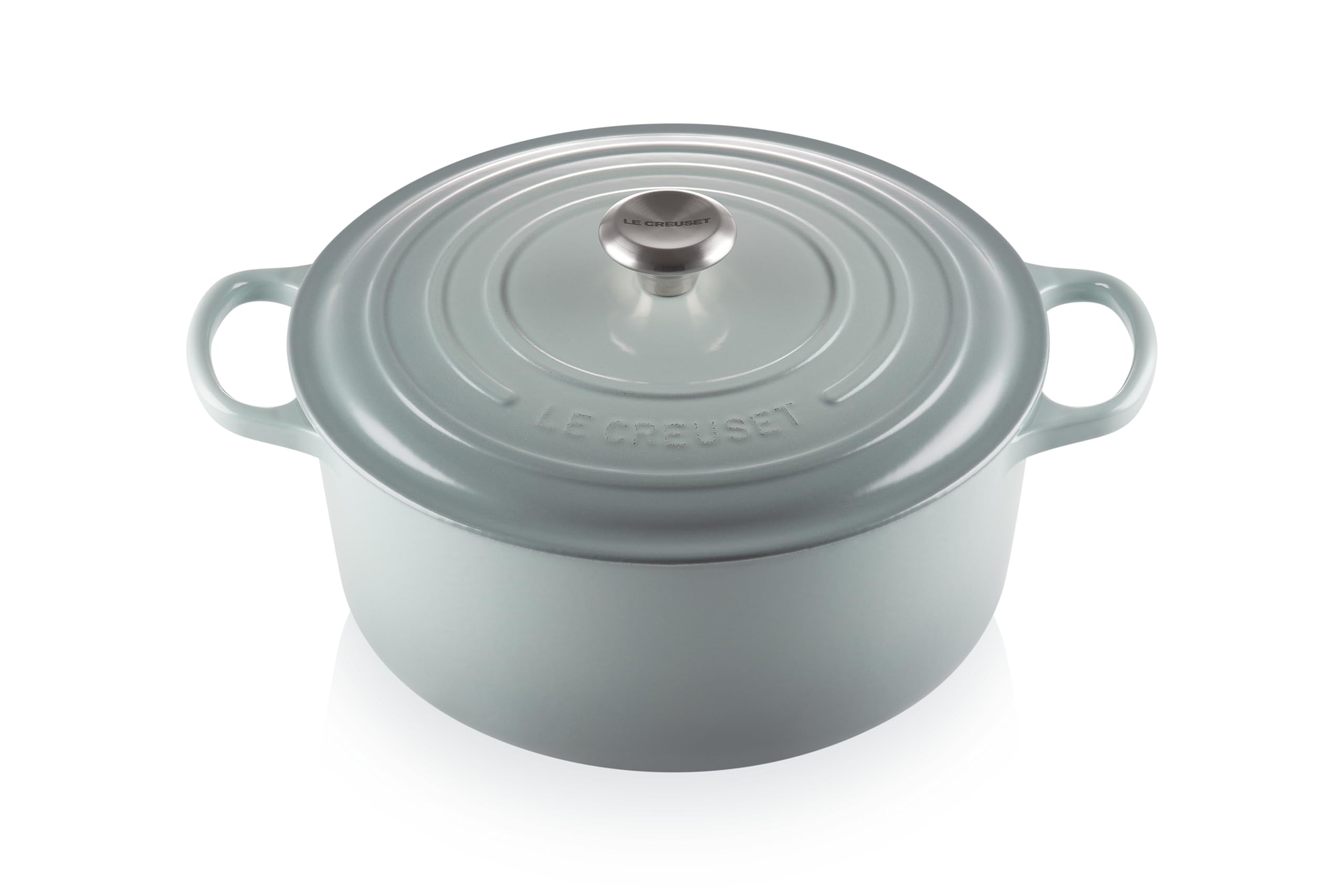 Le Creuset Enameled Cast Iron Signature Round Dutch Oven, 9 qt., Sea Salt
