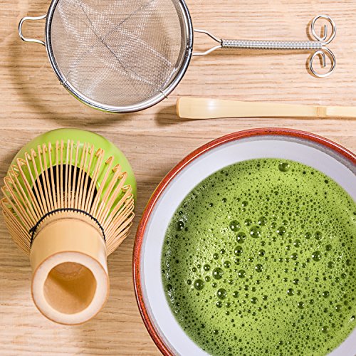 Tealyra - Matcha Tea Ceremony Start Up Kit - Complete Matcha Green Tea Gift Set - Premium Matcha Powder - Japanese Made Red Bowl - Bamboo Whisk and Scoop - Holder - Sifter - Gift Box - Thumbnail 3