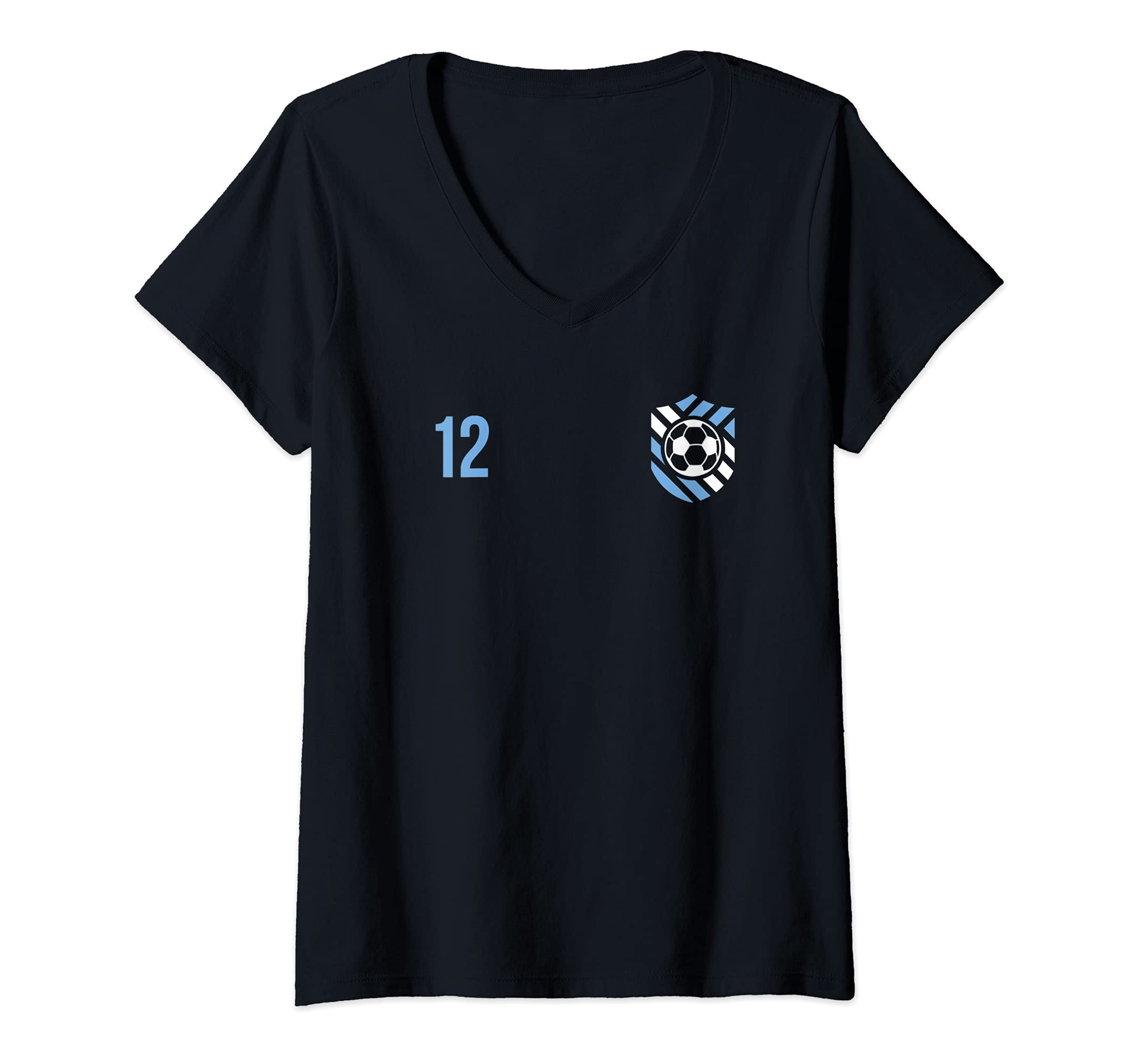 Womens Flag Argentina V-Neck T-Shirt — image 1