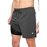 Fabletics Men's The One Short (Lined), Training, Swimming, Lightweight, Quick-Dry, Zip Pocket, Stretch Woven