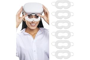zxbaers VR Face Cover, Disposable VR Face Mask Pads Facial Interface, Hygiene VR Sweat Guard Compatible with Apple Vision Pro Meta Quest 3 Quest 2 (50PCS)
