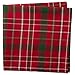 DII Holiday Dining Table Linen Collection Tartan Holly Plaid, Square Cloth Napkin Set, 20x20, Red & Green, 6 Count