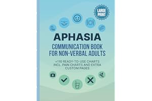 Aphasia Communication Book for Non-Verbal Adults: 110+ Picture Charts, Visual Tools & Customizable Templates for Stroke Recov