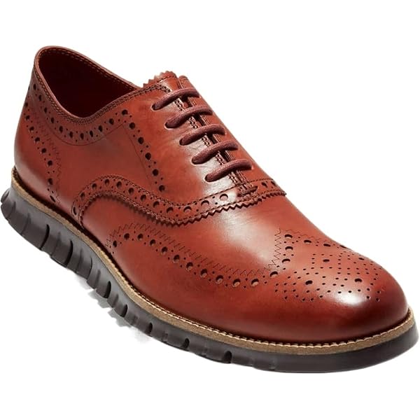Cole Haan Zetogrand Red Wool Wingtip Brogue Lace-Up Shoes  Men’s 8W Men main image 4