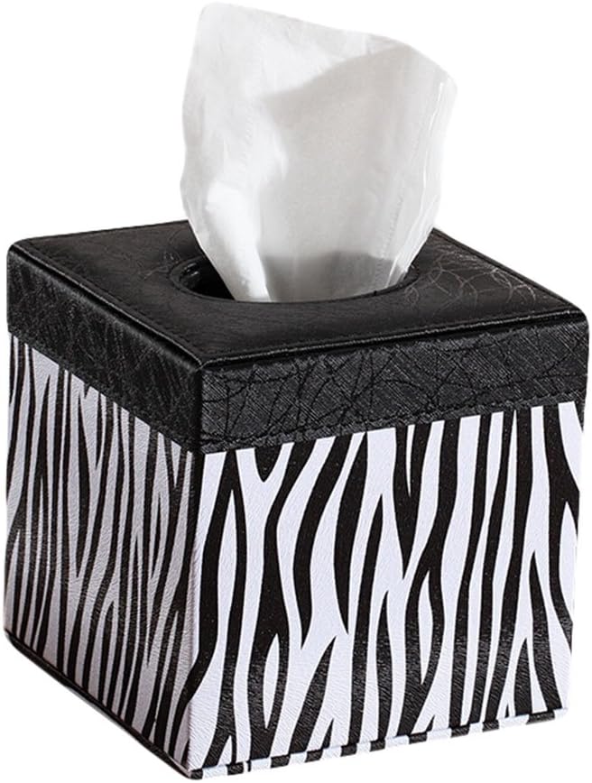 iTemer Cube Tissue Paper Box PU Leather Tissue Box Cover for Home and