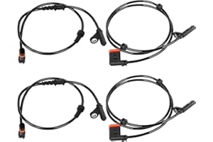OCPTY 4pcs ABS Sensor Left Right Front Rear Fit for 2012-2015 for Mercedes-Benz C250 2008-2014 for Mercedes-Benz C300 2008-2015 for Mercedes-Benz C63 AMG ABS Wheel Speed Sensor ALS1860 ALS1858