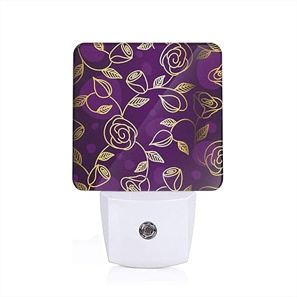 Amazon Com Sunnmoon Gold Purple Roseled Night Light With