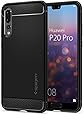 Spigen [Rugged Armor] Huawei P20 PRO Hülle (L23CS23083) Robuste TPU Silikon Schutzhülle Stylisch Karbon Design Handyhülle Case (Schwarz)
