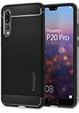 Spigen [Rugged Armor] Huawei P20 PRO Hülle (L23CS23083) Robuste TPU Silikon Schutzhülle Stylisch Karbon Design Handyhülle Case (Schwarz)