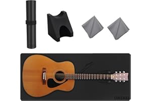 ONEKKI Guitar Neck Rest and Guitar Mat, Guitar Repair Kit with Dual Heights Support, Guitar Tools Setup and Maintenance Work 