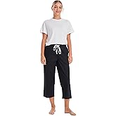 CYZ Comfortable Cotton Capri Woven Pajamas for Women, Casual Capris for Women, Perfect for Daily Wear and Sleepwear