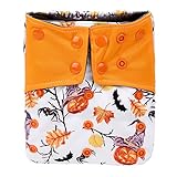 Bamboo Charcoal One Size Fit All Pocket Baby Cloth Diaper Nappy Cover Double Gussets …