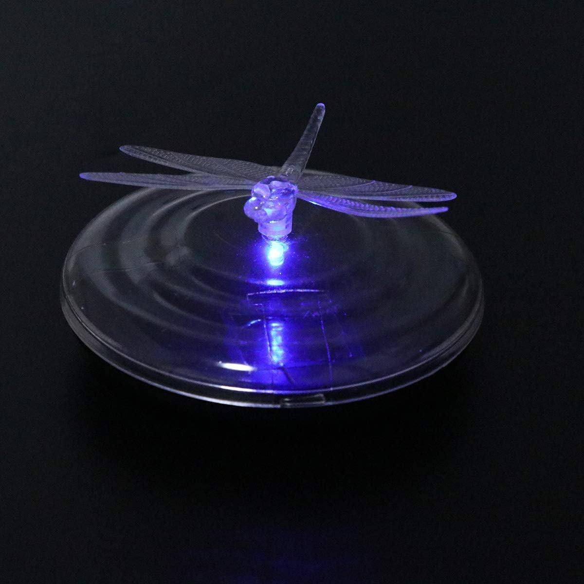 Set of 4 Floating Vibrant Solar Dragonfly Lights - Colour Changing Solar Lights for Pool, Garden Pond, Water Feature