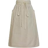 Cityelf Cotton Linen Half Apron for Women Vintage Waist Apron Ruffle Plain Bright Color for Cooking Painting Artwork