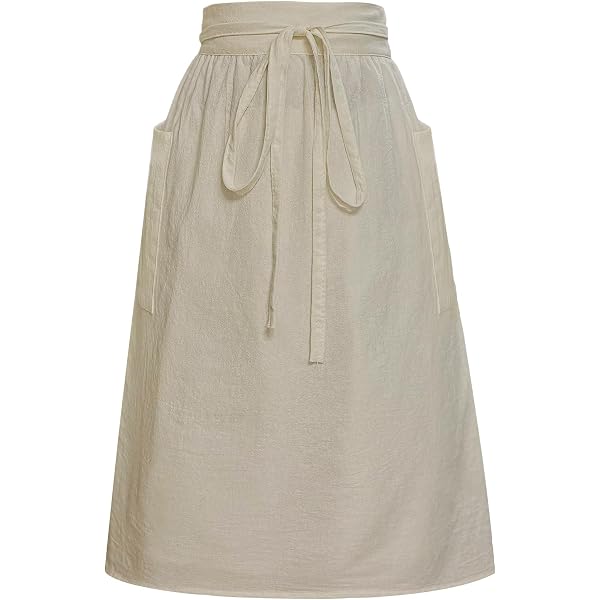 Linen Maxi Skirt With Pockets Floor-length Flowy Skirt With