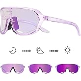 KAPVOE Photochromic Cycling Glasses for Men Women Mountain Bike Sunglasses Sports Goggles UV Protection K63