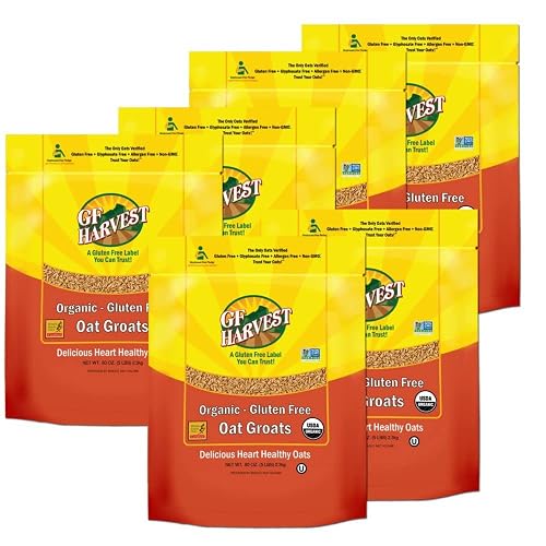 GF Harvest Gluten Free Organic Oat Groats, 5 Pound Bag ( Pack of 6) in ...