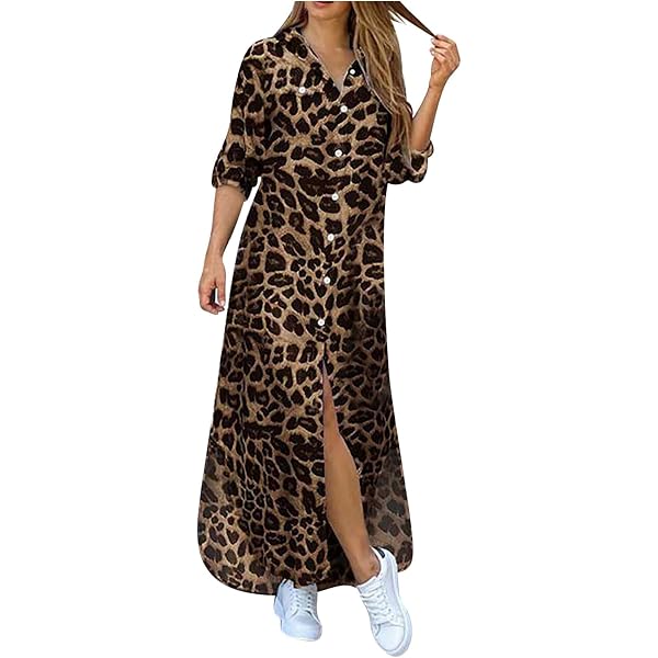 chinese dress ladies Amazon.co.uk: Leopard Print Maxi Dress main image 1