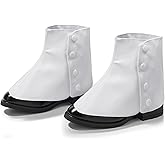 MCJC Gangster Spats for Men, Roaring 20s White Shoe Covers, 1920s Accessories