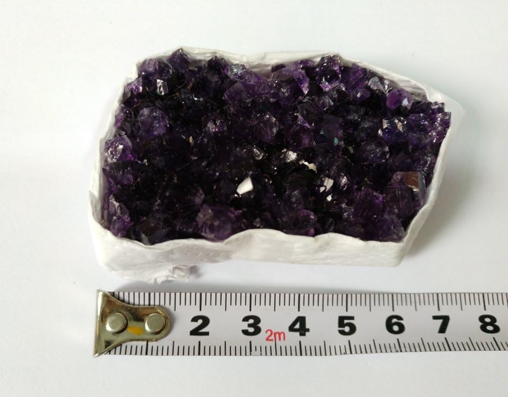 BEADIY- Uruguay Amethyst Cluster Stone, Home Decor,Birthstone, Raw Amethyst Cluster Geode Druzy, Extra Fine Quality 1.5" , 2" , 2.5" (One Packing) (2.5")
