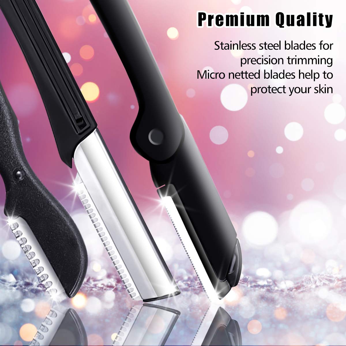 Eyebrow Razor, Hizek 6 in 1 Eyebrow Kit, Multipurpose Exfoliating Dermaplaning Tool Face Razors for Women, Including Facial Trimmer Shaver, Eyebrow Brush, Scissors, Tweezers, Storage Bag : Beauty