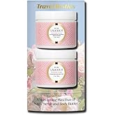 LaLicious Sugar Kiss Travel Besties Set - 2-Piece Gift Set Includes Travel-Size Whipped Sugar Scrub & Hydrating Body Butter - Moisturize, Hydrate & Nourish Skin