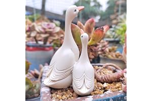 iSuperb Garden Goose Statue Duck Figurines Mother Duck and Yard Statues Cute Duck Decor Resin Sculptures Home Decor Animal Sculpture Ornament