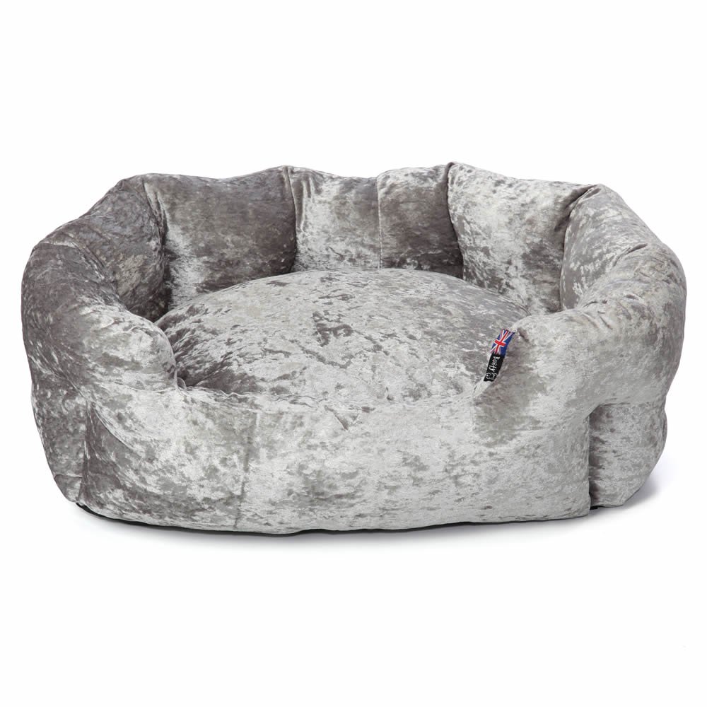 Bunty Bellagio Crushed Velvet Dog Bed Soft Washable Fleece Cushion Warm